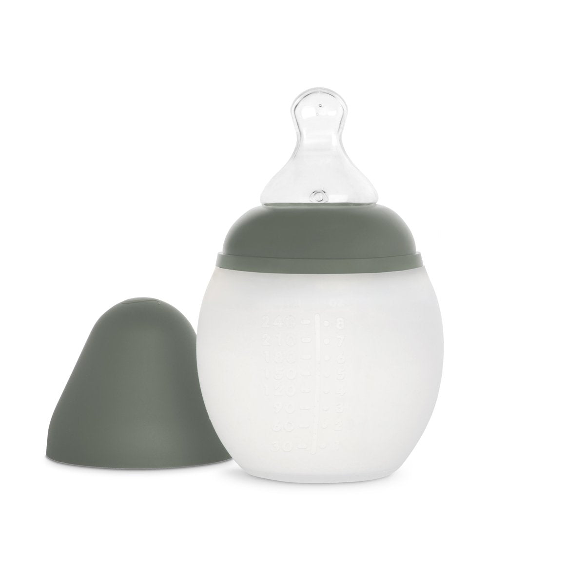 Elhee Silicone Baby Bottle - Khaki (2 Sizes)