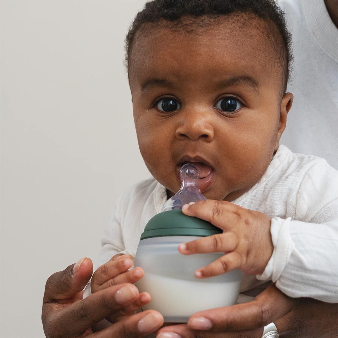 Elhee Silicone Baby Bottle - Khaki (2 Sizes)