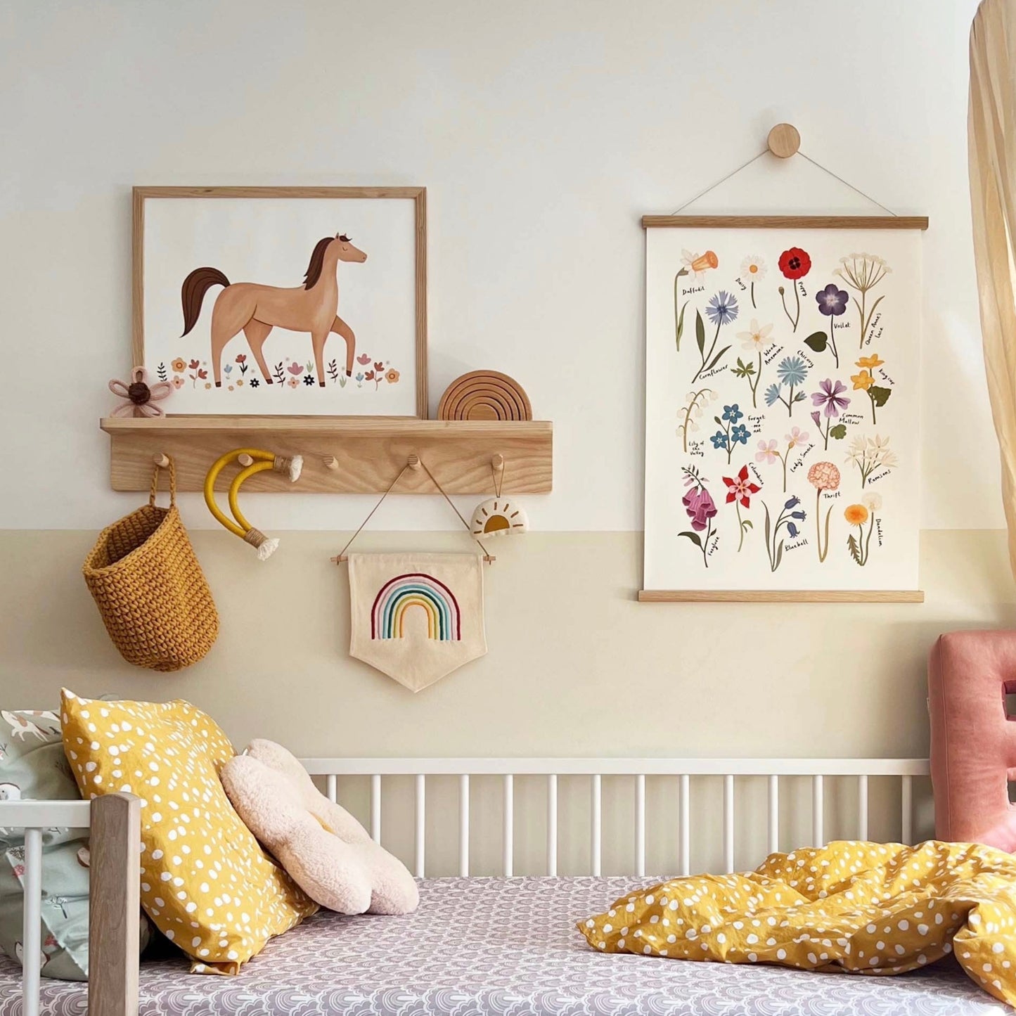 Horse in the Meadow Art Print by Kid of the Village (6 Sizes Available)