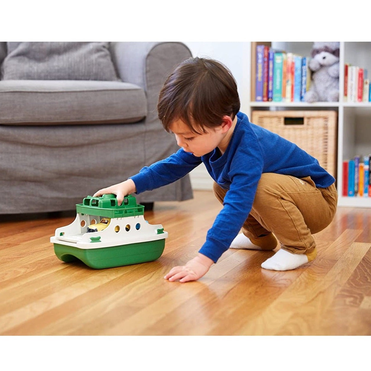 Green Toys Ferry Boat With Cars - Green