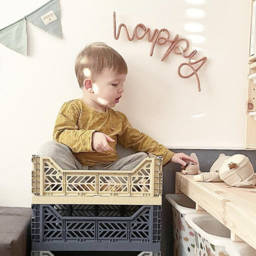 heykiddostudio 'Happy' Word Wall Sign