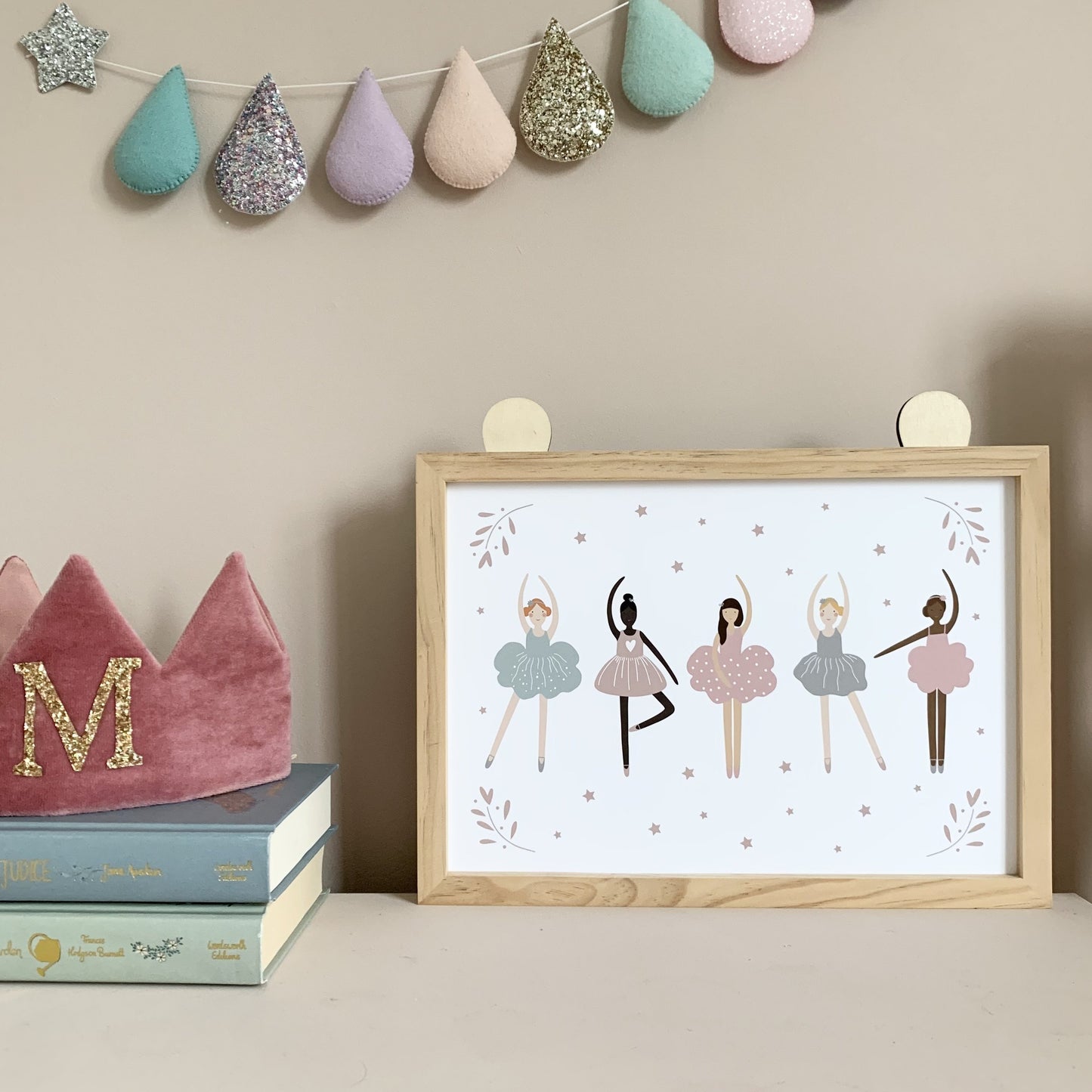 Ballerinas Landscape Art Print by The Little Jones (3 Sizes Available)