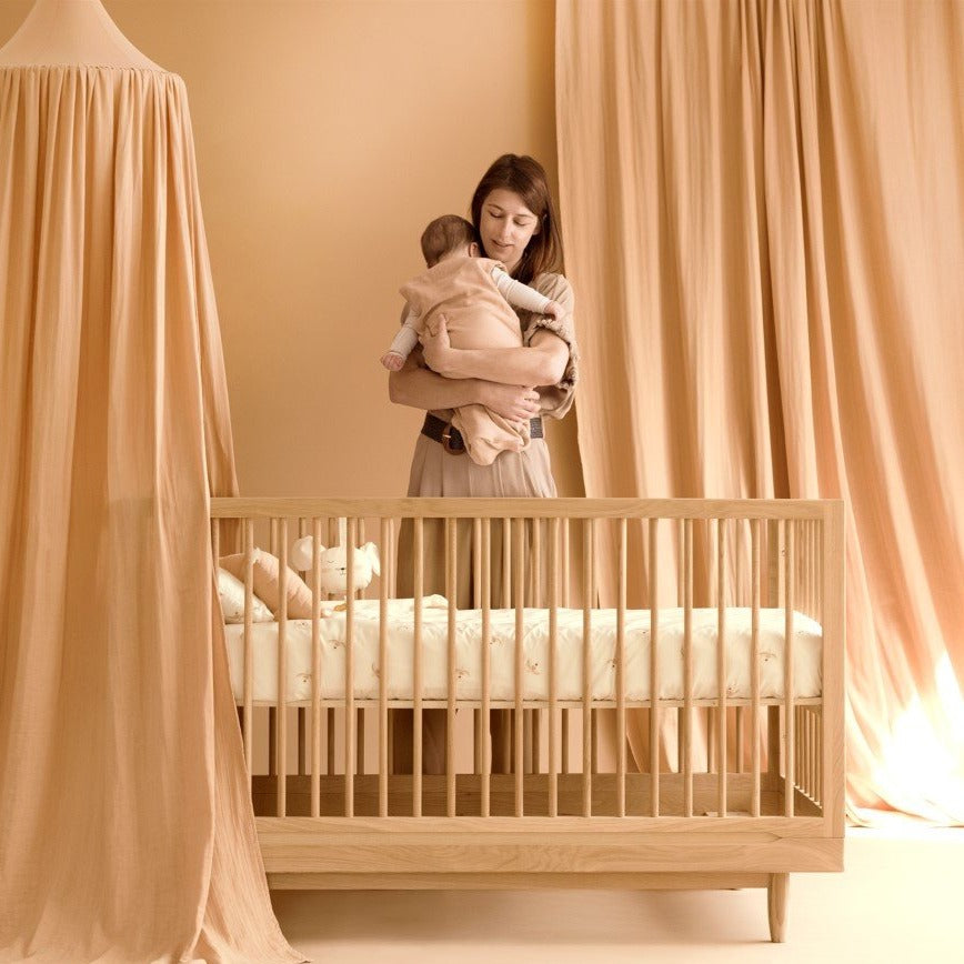 Nobodinoz Pure Evolutive Cot Bed In Oak - 70 x 140cm