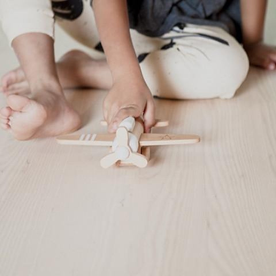 Kiko & GG Wooden Wind-Up Propeller Plane
