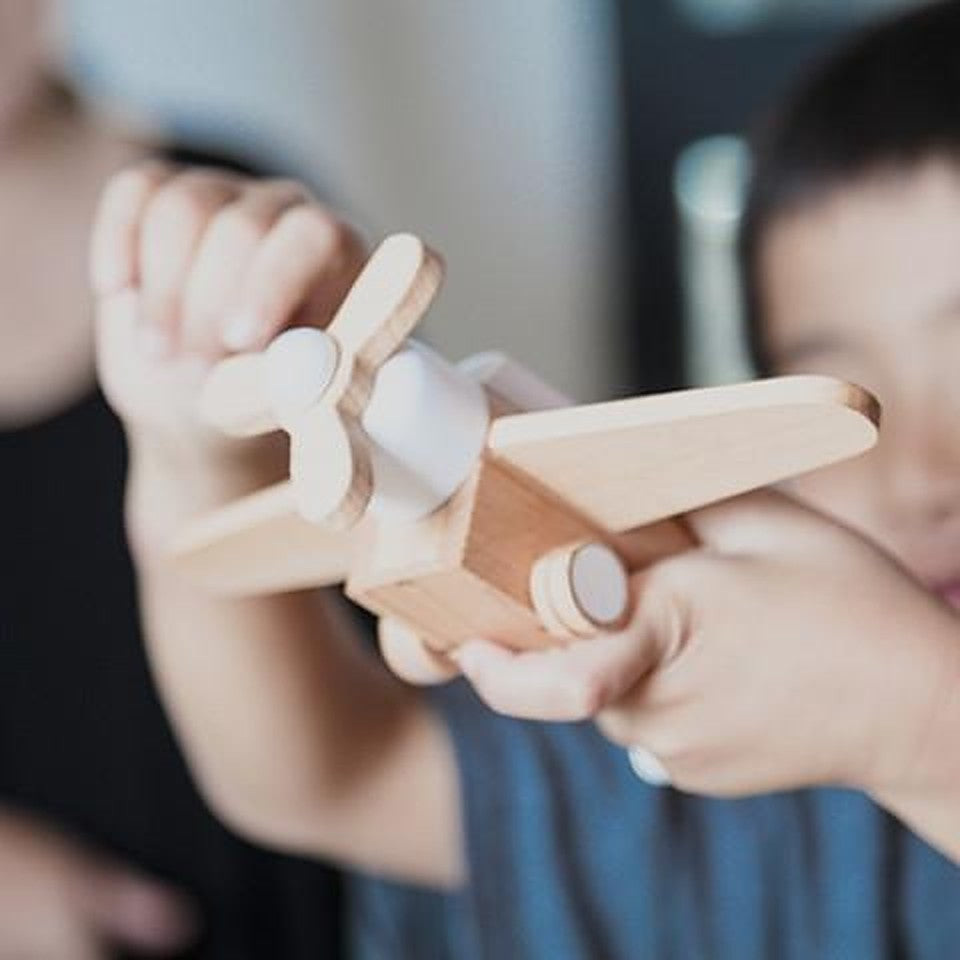 Kiko & GG Wooden Wind-Up Propeller Plane