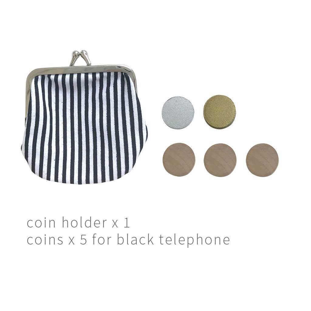 Kiko & GG Wooden Play Telephone - Black