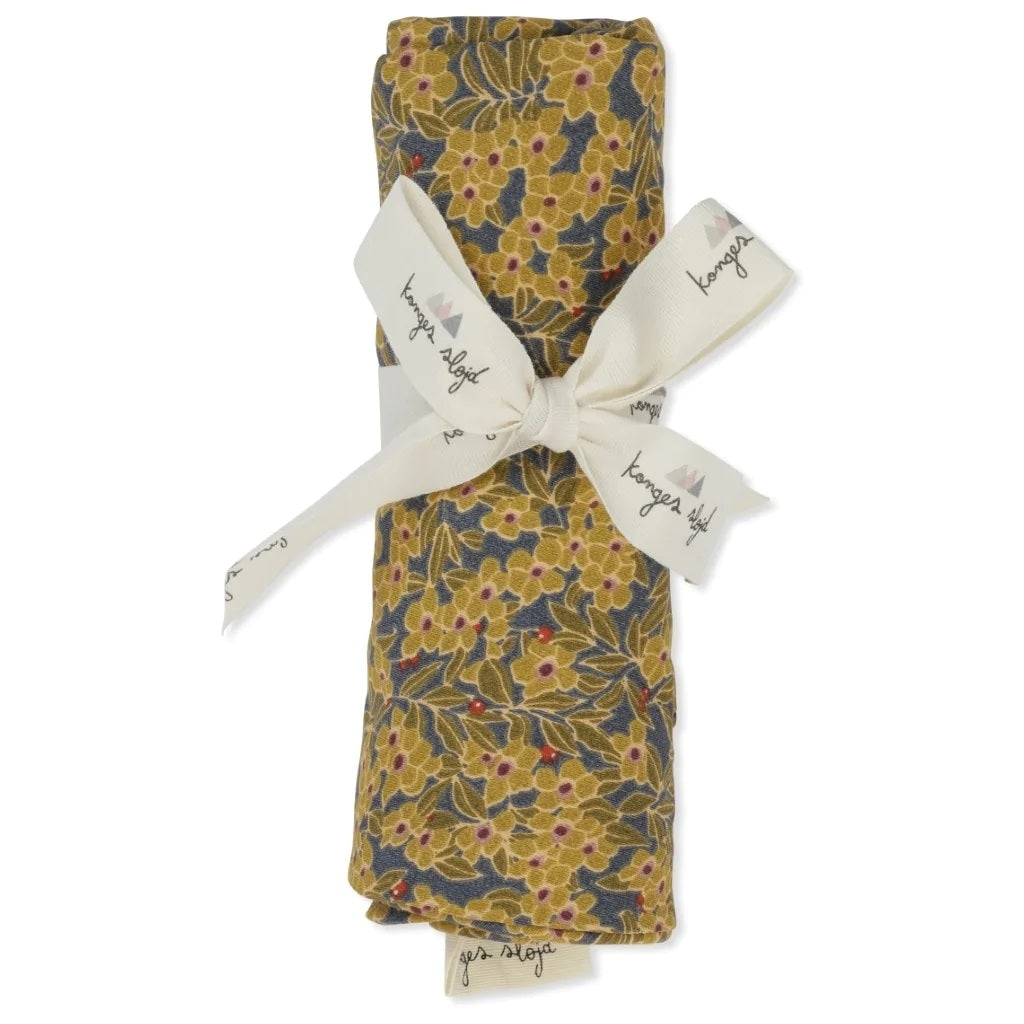 Konges Slojd Nursing Pillow Cover - Winter Leaves Mustard