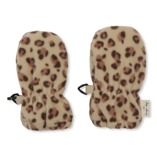 Konges Slojd Hezla Fleece Baby Mittens - Leo Cream