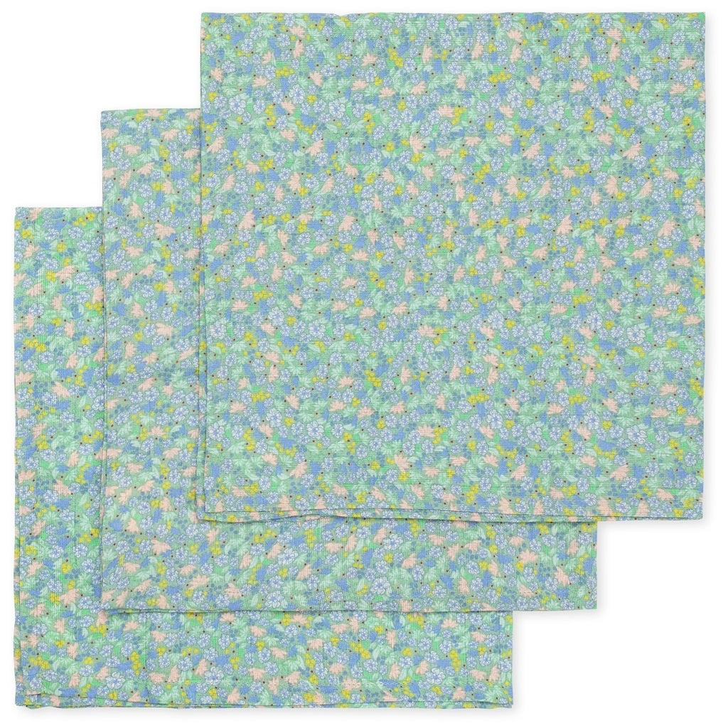 Konges Slojd 3-Pack Organic Muslin Cloths - Midsummer