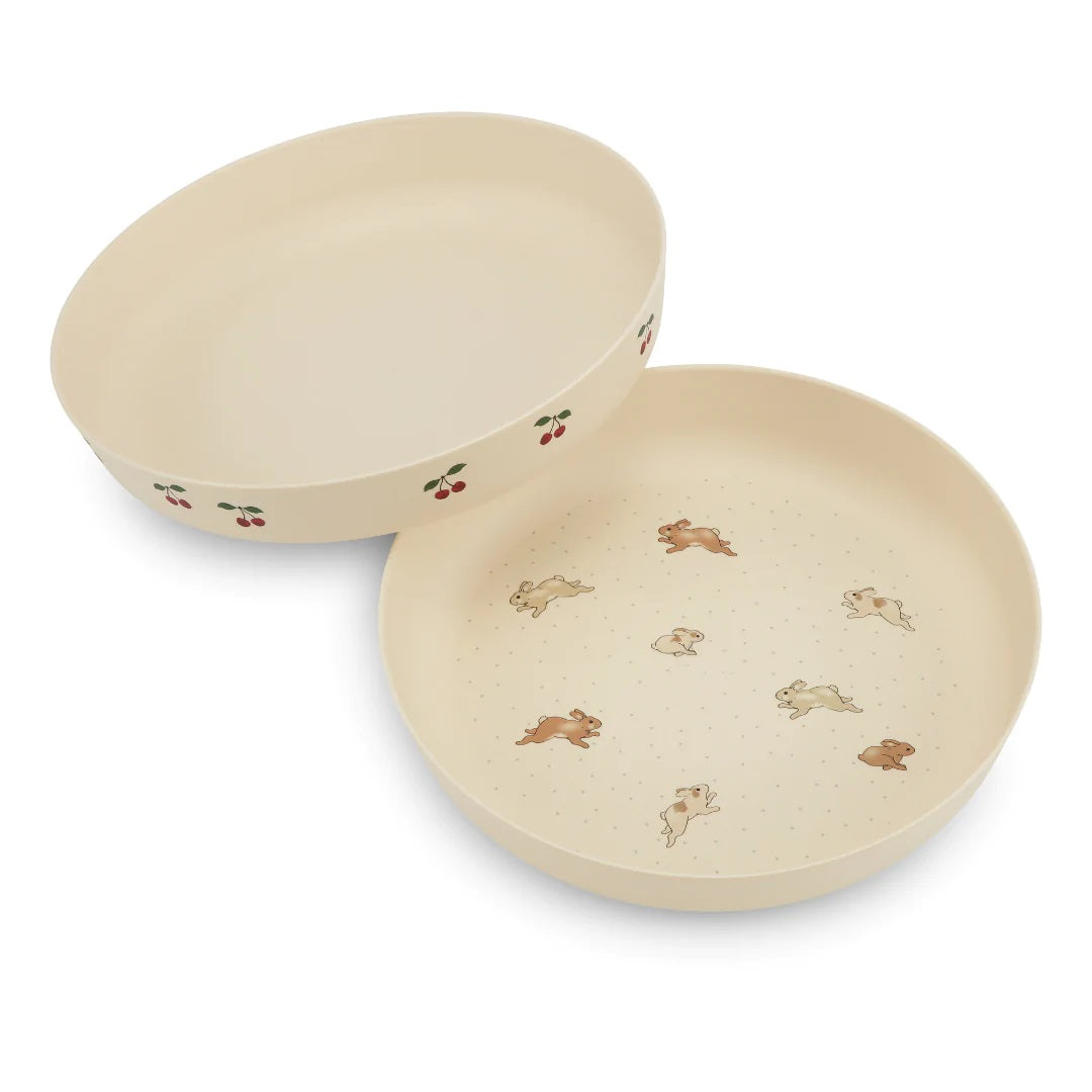 Konges Slojd Plates - 2 Pk - Cherry Petit Lapin