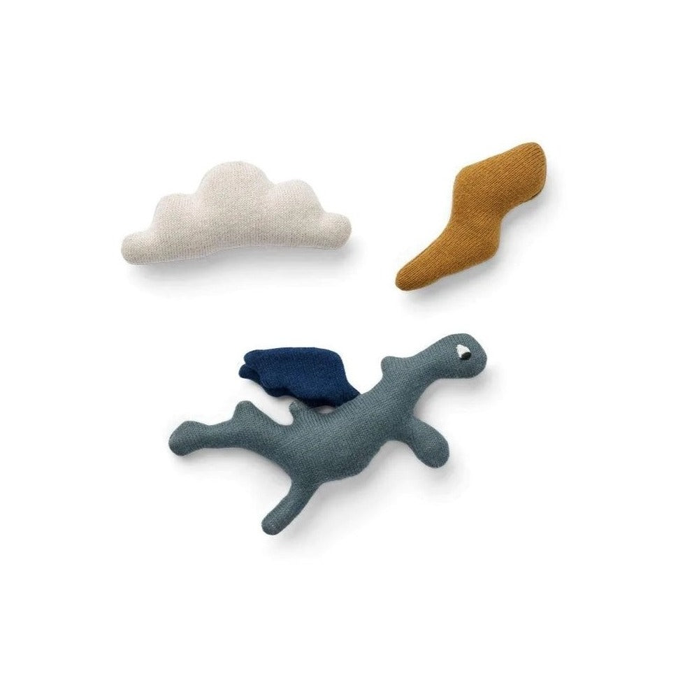 Liewood Carson Knitted Bell Teddies - Dragon Multi Mix