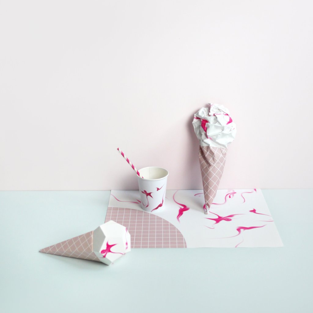 Moon Picnic Paper Party Cups Pack - Ice Cream Pastels | Soren's House