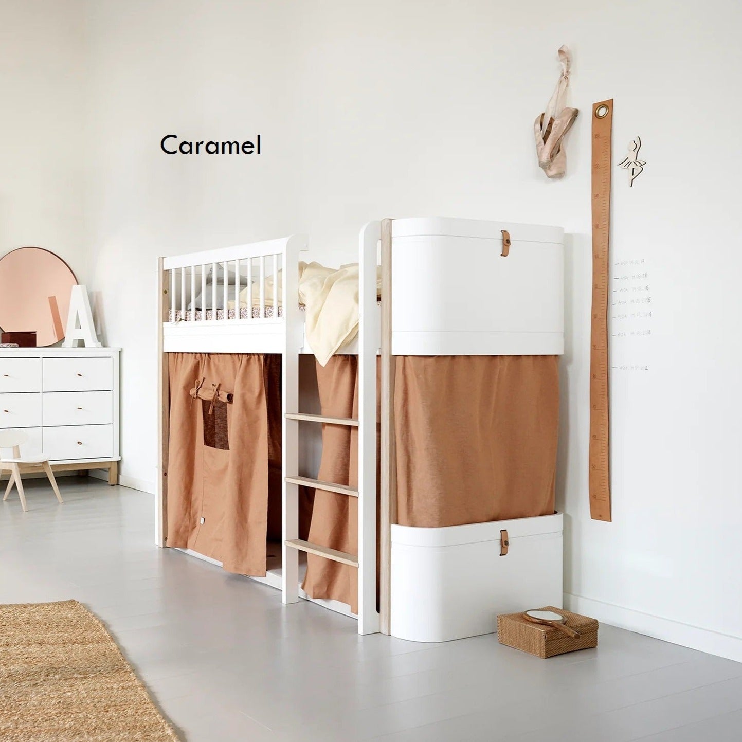 Oliver Furniture Wood Original Low Loft Bed - White