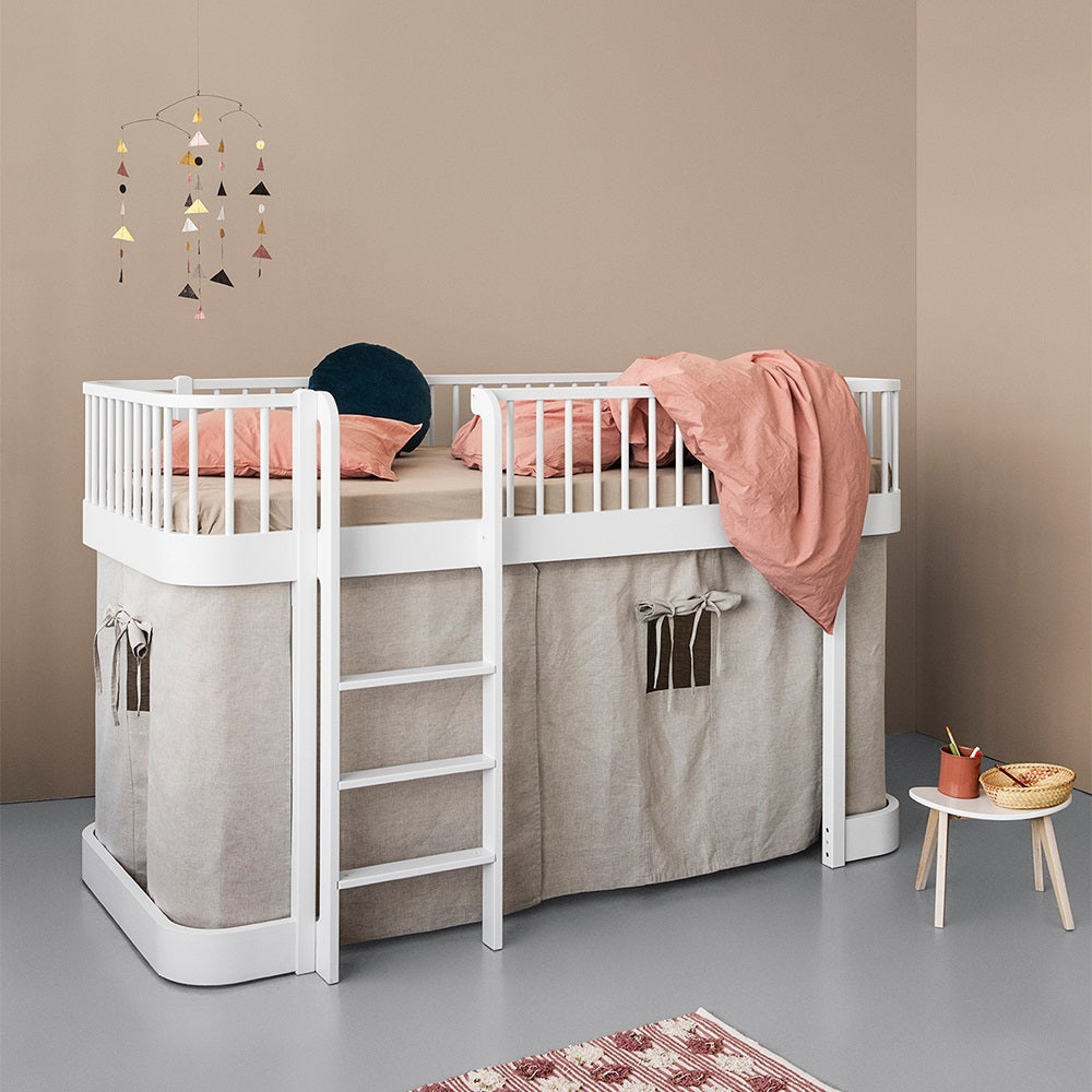Oliver Furniture Wood Mini+ Low Loft Bed - White
