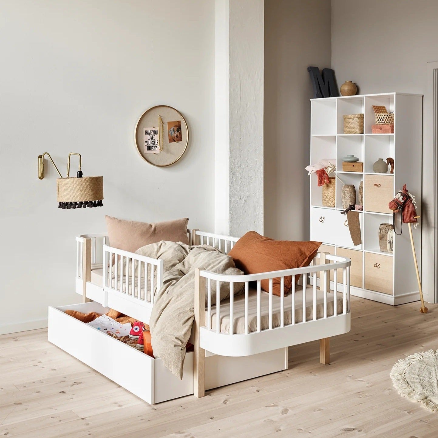 Oliver Furniture Wood Original Bed - White/Oak