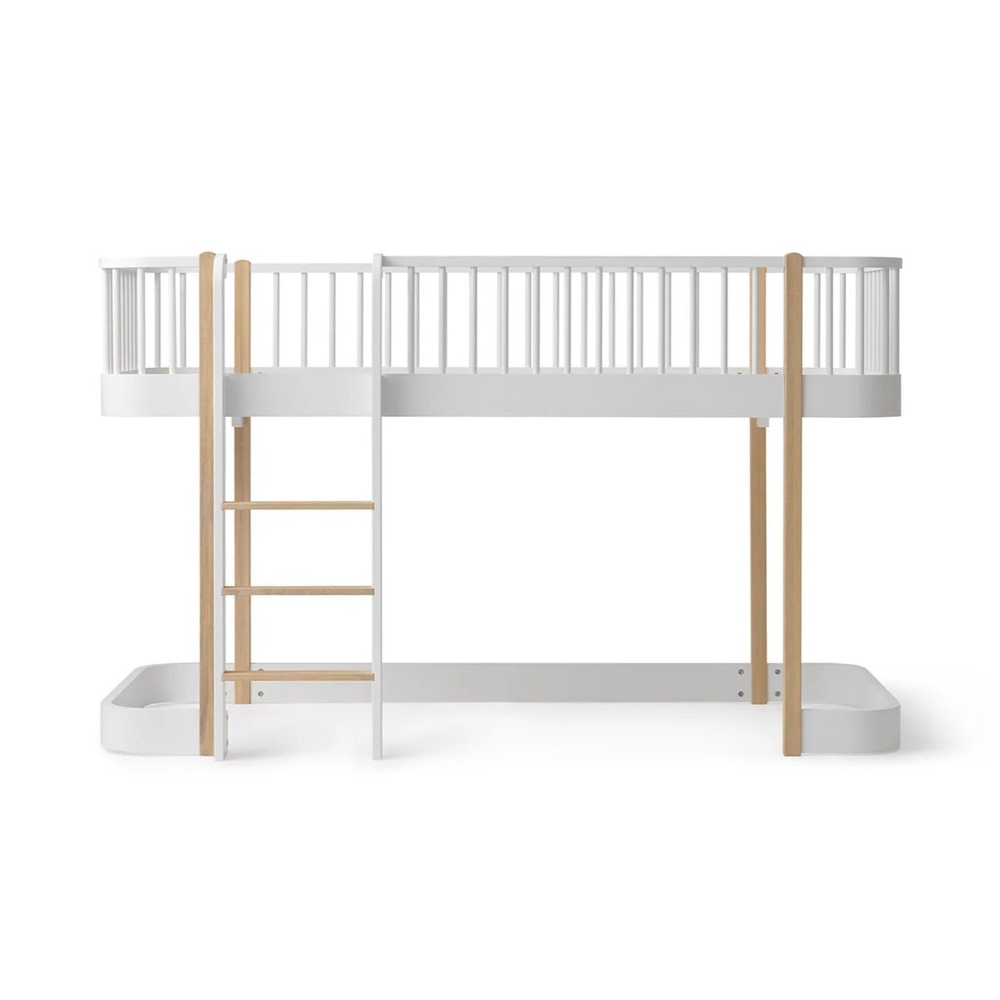Oliver Furniture Wood Original Low Loft Bed - White/Oak