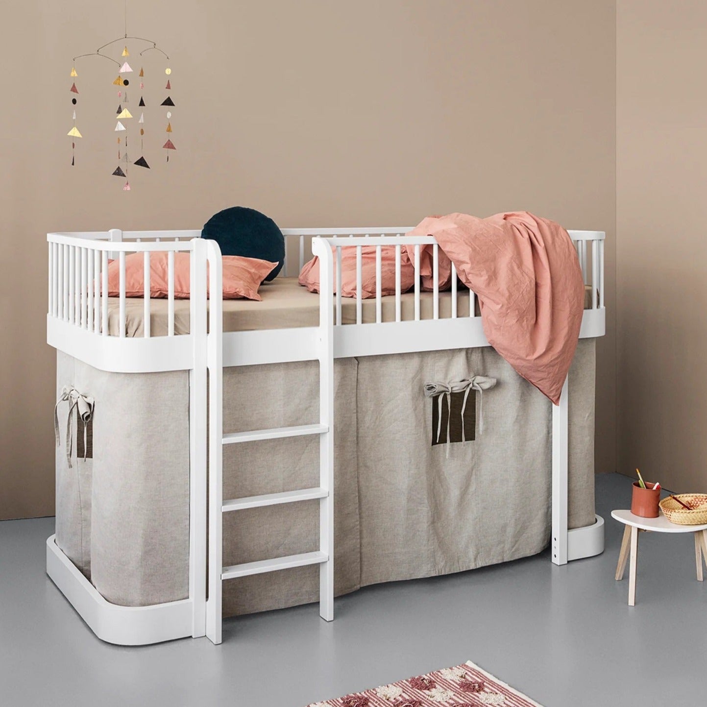 Oliver Furniture Wood Original Low Loft Bed - White