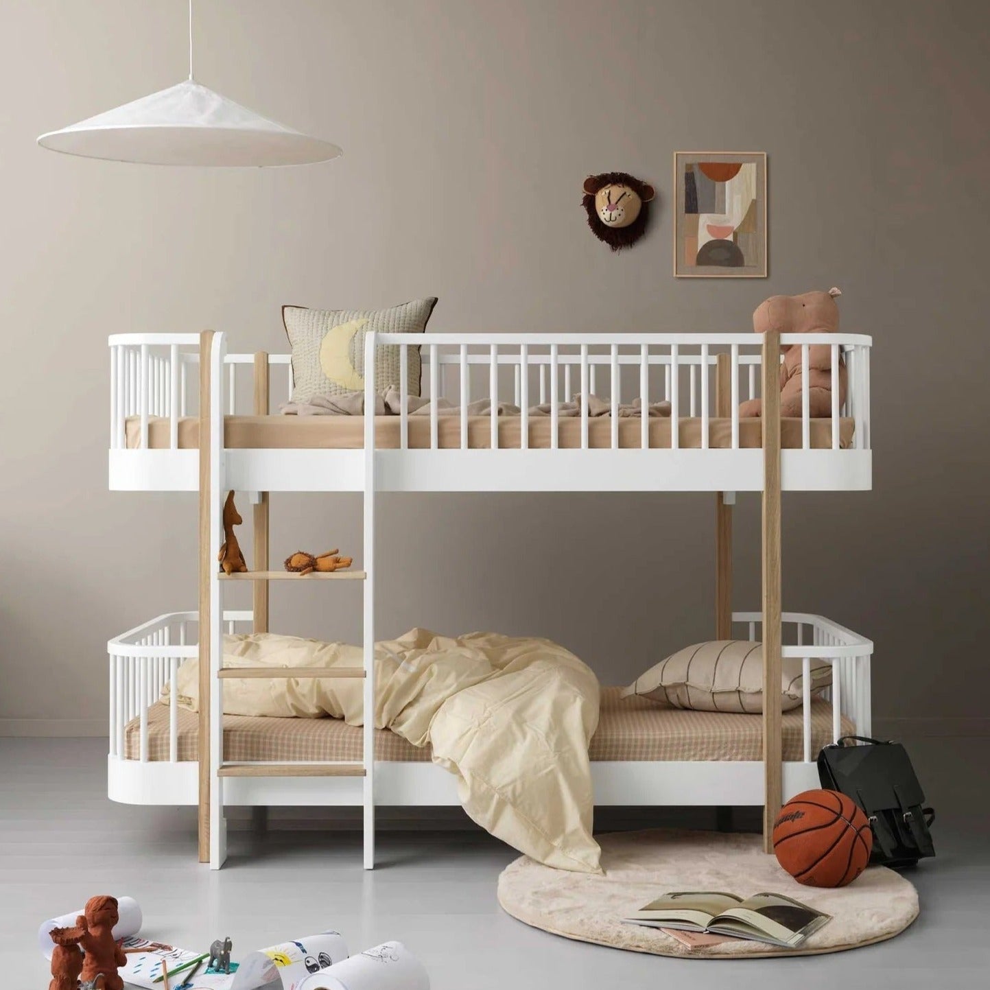 Oliver Furniture Wood Original Low Bunk Bed - White/Oak