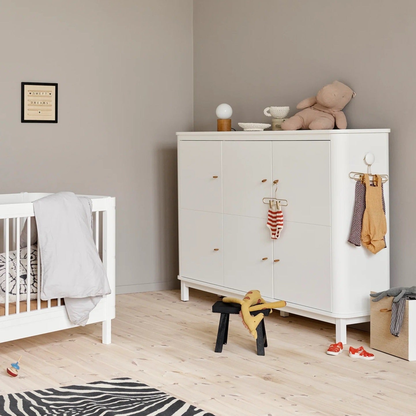 Oliver Furniture Wood Multi Cupboard - 3 Doors - White