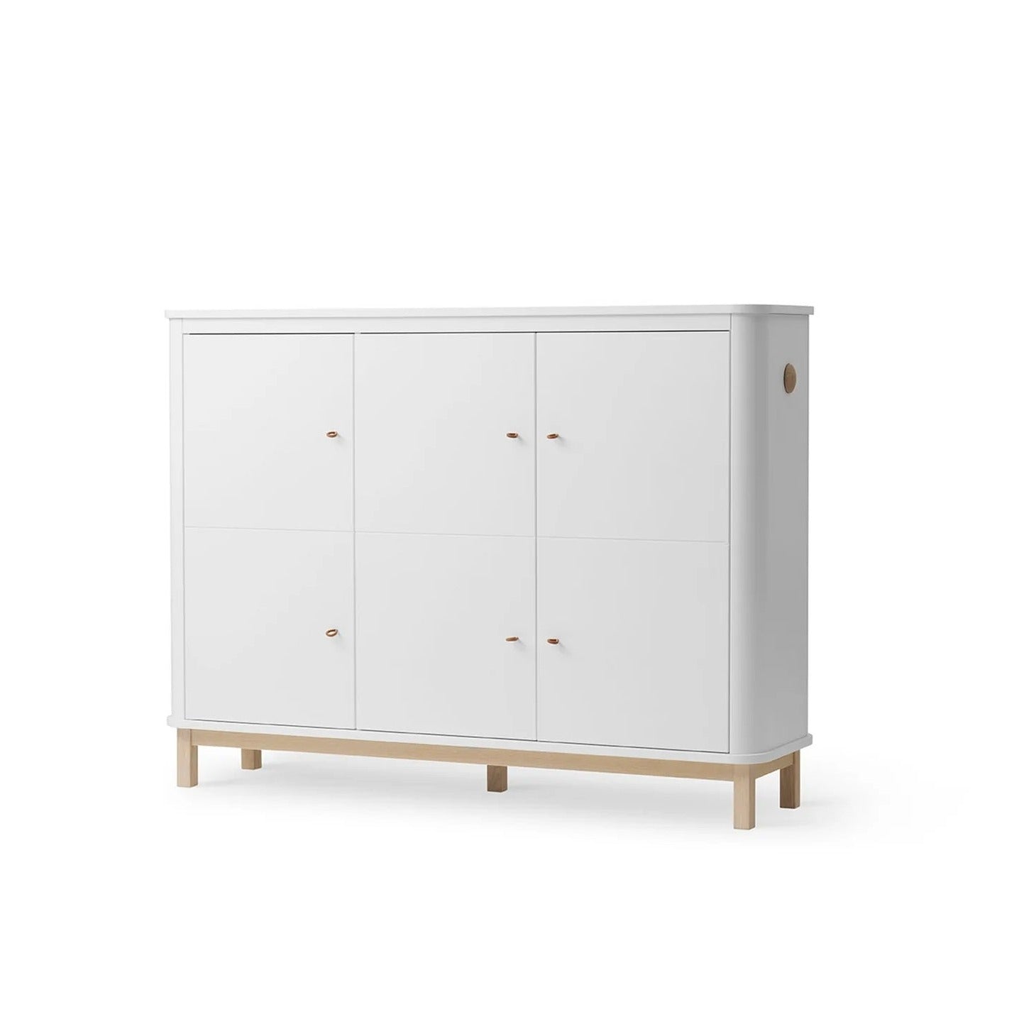 Oliver Furniture Wood Multi Cupboard - 3 Doors - White/Oak