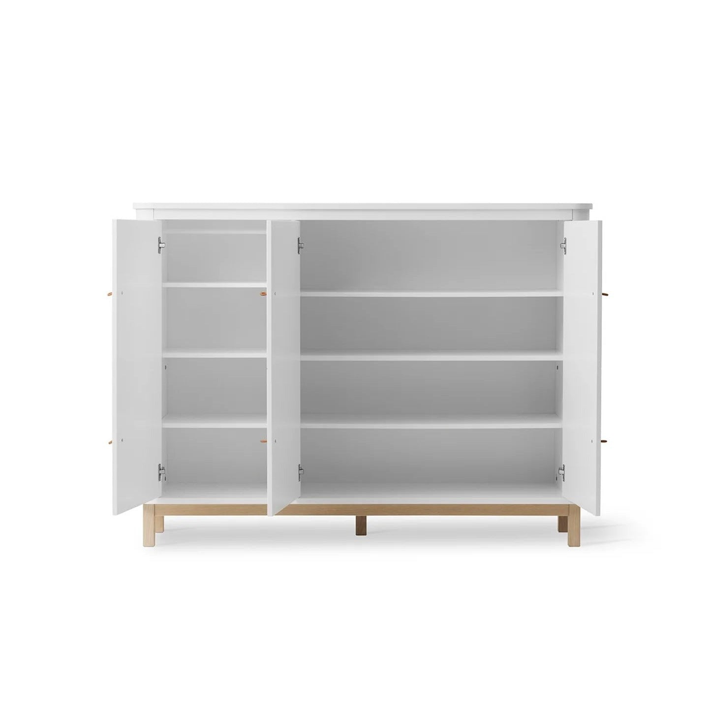 Oliver Furniture Wood Multi Cupboard - 3 Doors - White/Oak