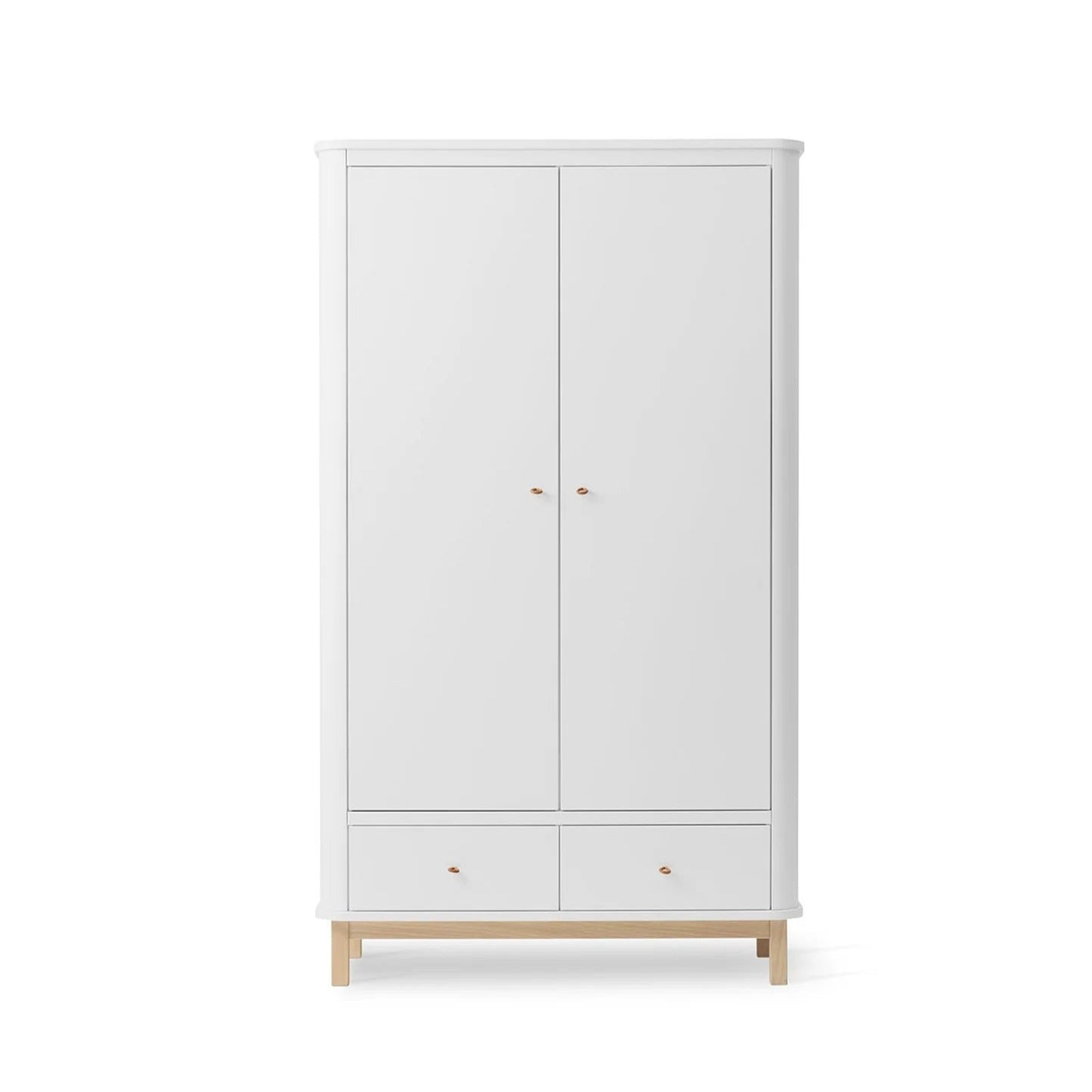 Oliver Furniture Wood Wardrobe - 2 Doors - White/Oak