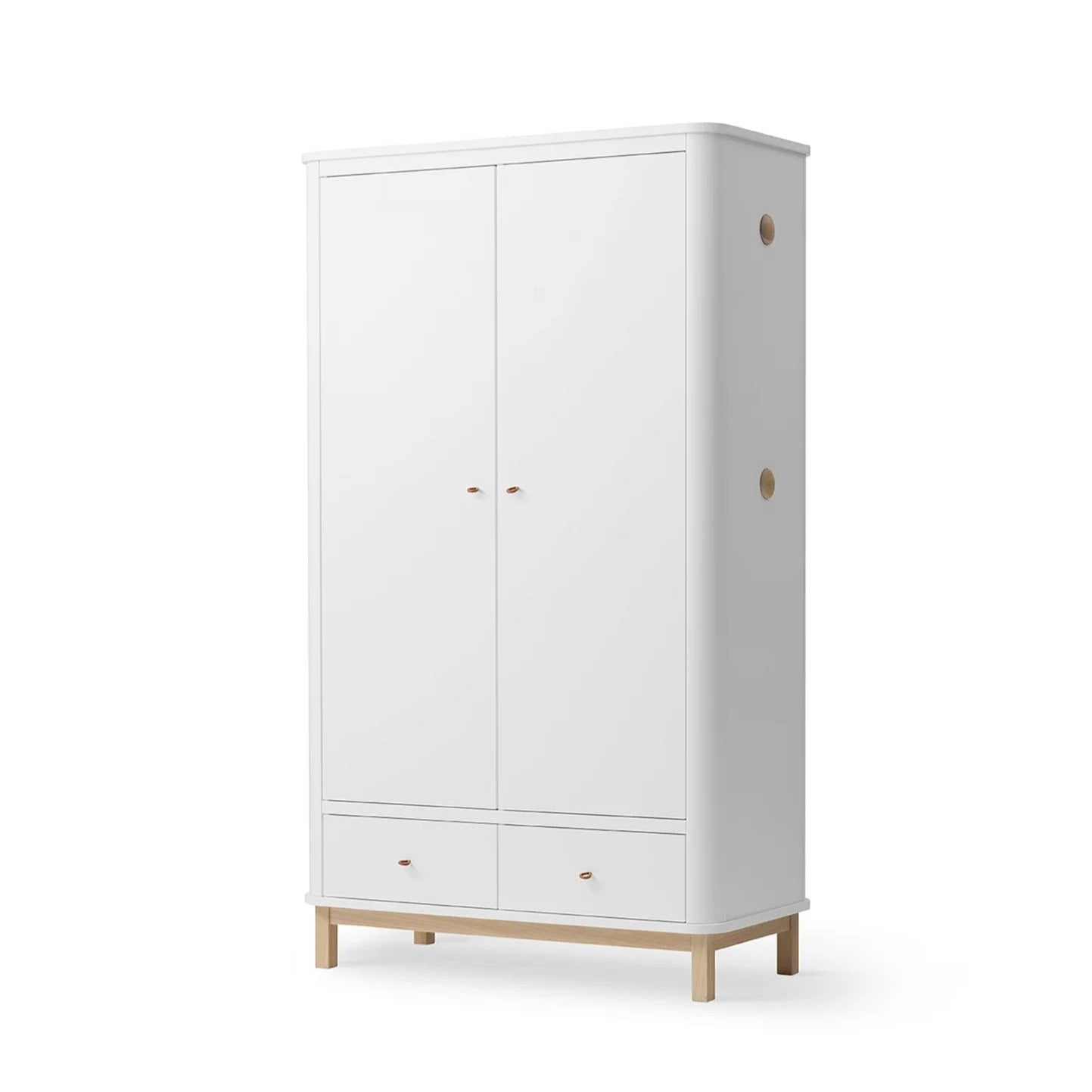 Oliver Furniture Wood Wardrobe - 2 Doors - White/Oak