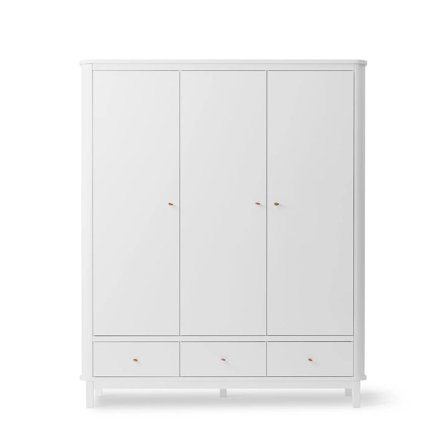 Oliver Furniture Wood Wardrobe - 3 Doors - White