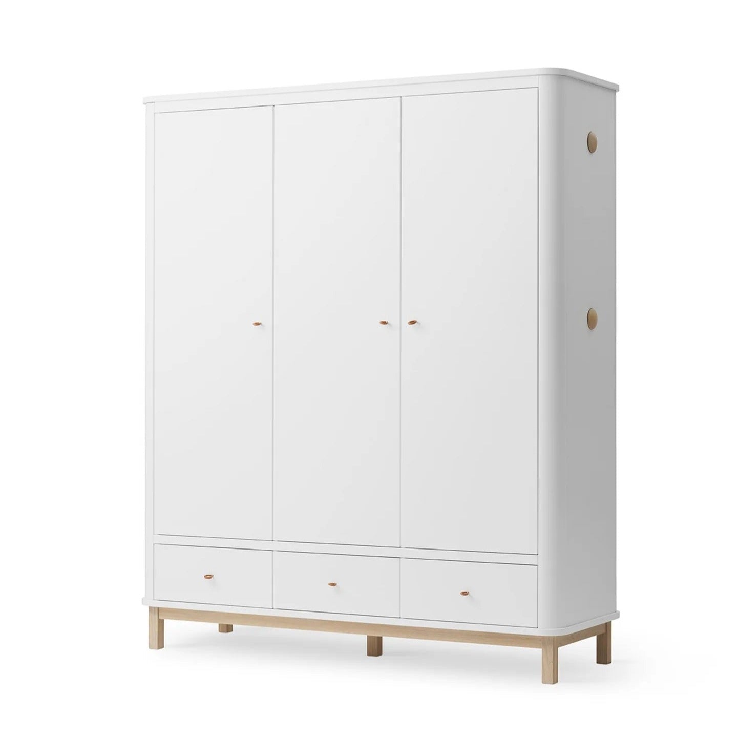 Oliver Furniture Wood Wardrobe - 3 Doors - White/Oak