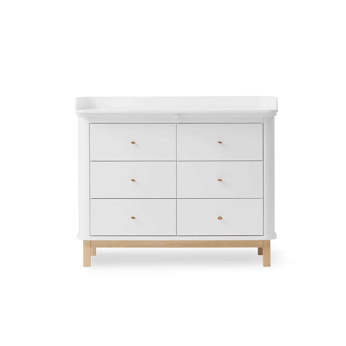 Oliver Furniture Wood Dresser - 6 Drawers - White/Oak