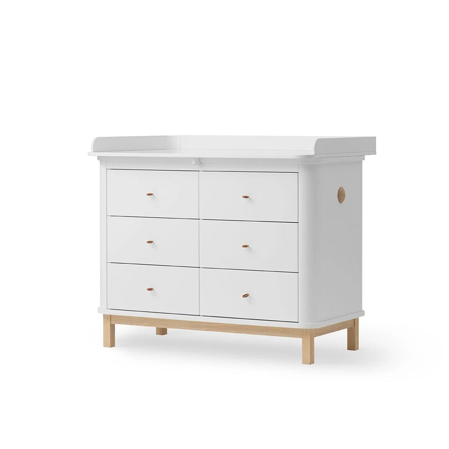 Oliver Furniture Wood Dresser - 6 Drawers - White/Oak