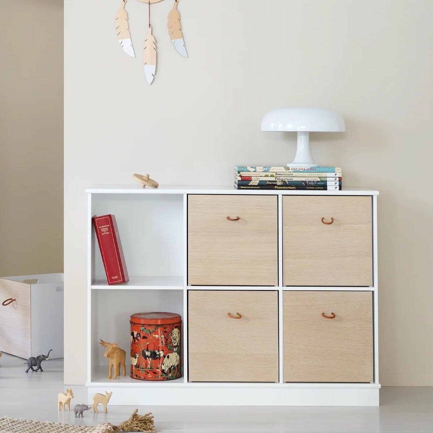 Oliver Furniture Wood Standing Shelving Unit - 3 x 2 With Base