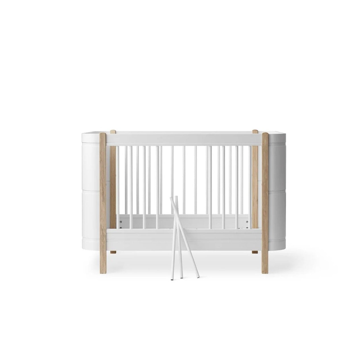 Oliver Furniture Wood Mini+ Cot Bed Excl. Junior Kit - White Oak