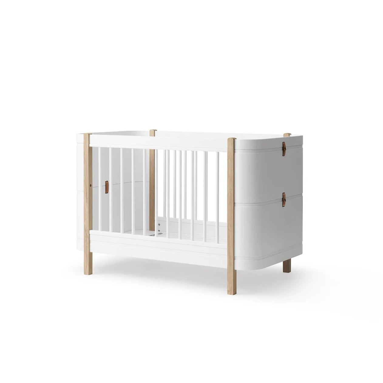 Oliver Furniture Wood Mini+ Cot Bed Excl. Junior Kit - White Oak