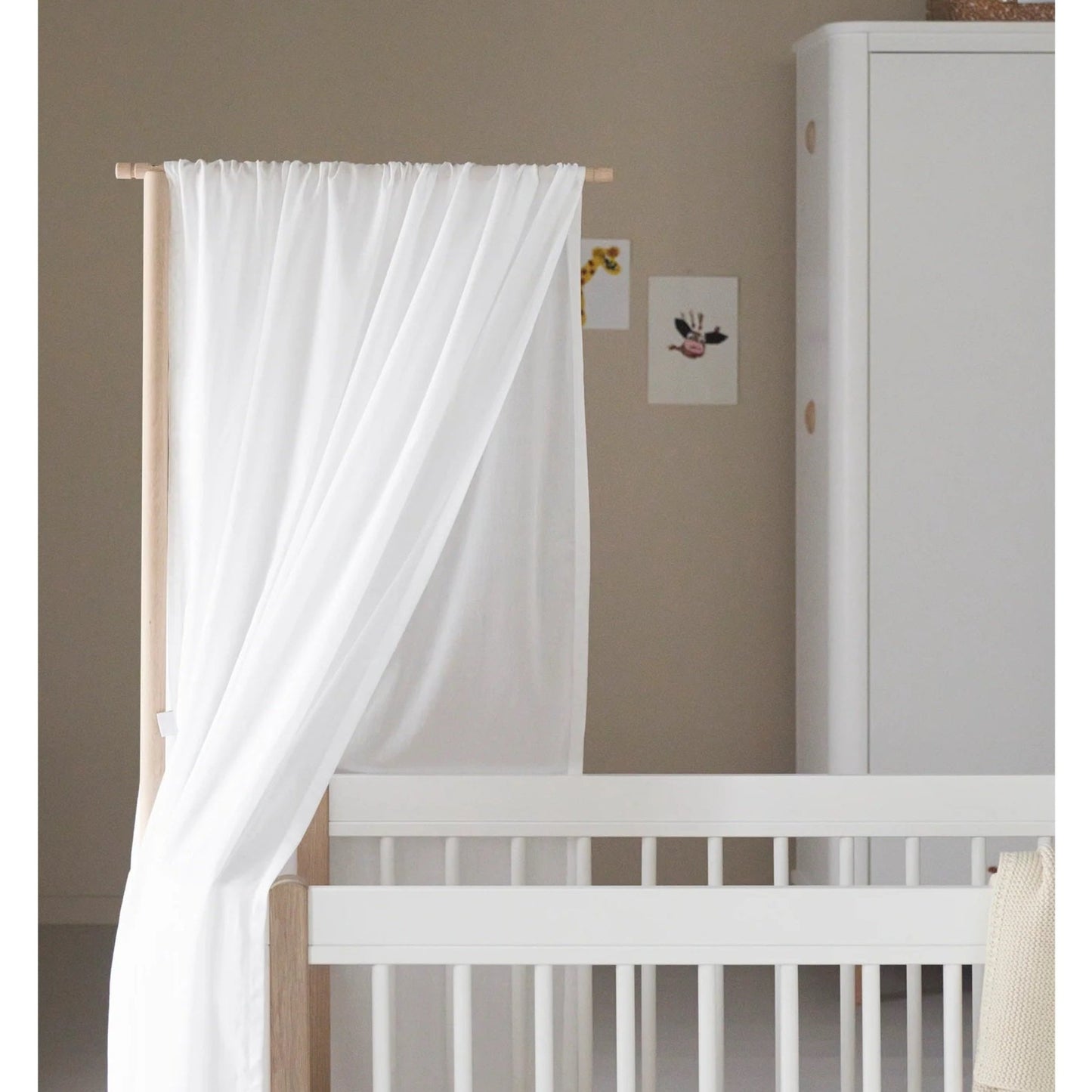 Oliver Furniture Wood Mini+ Cot Bed Excl. Junior Kit - White Oak
