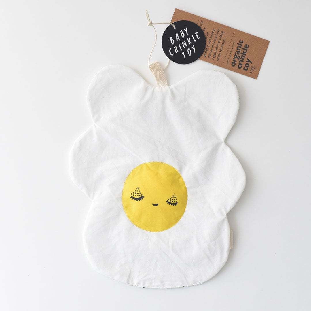 Wee Gallery Organic Crinkle Toy - Egg | Wee Gallery