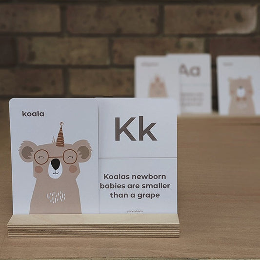 Animal Alphabet Flashcards by Paper & Bean