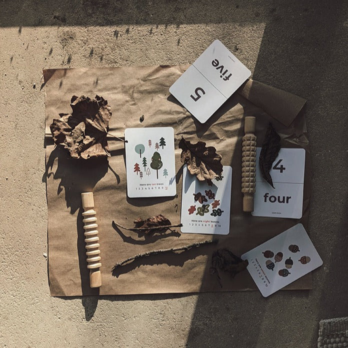 Woodland Number Flashcards by Paper & Bean