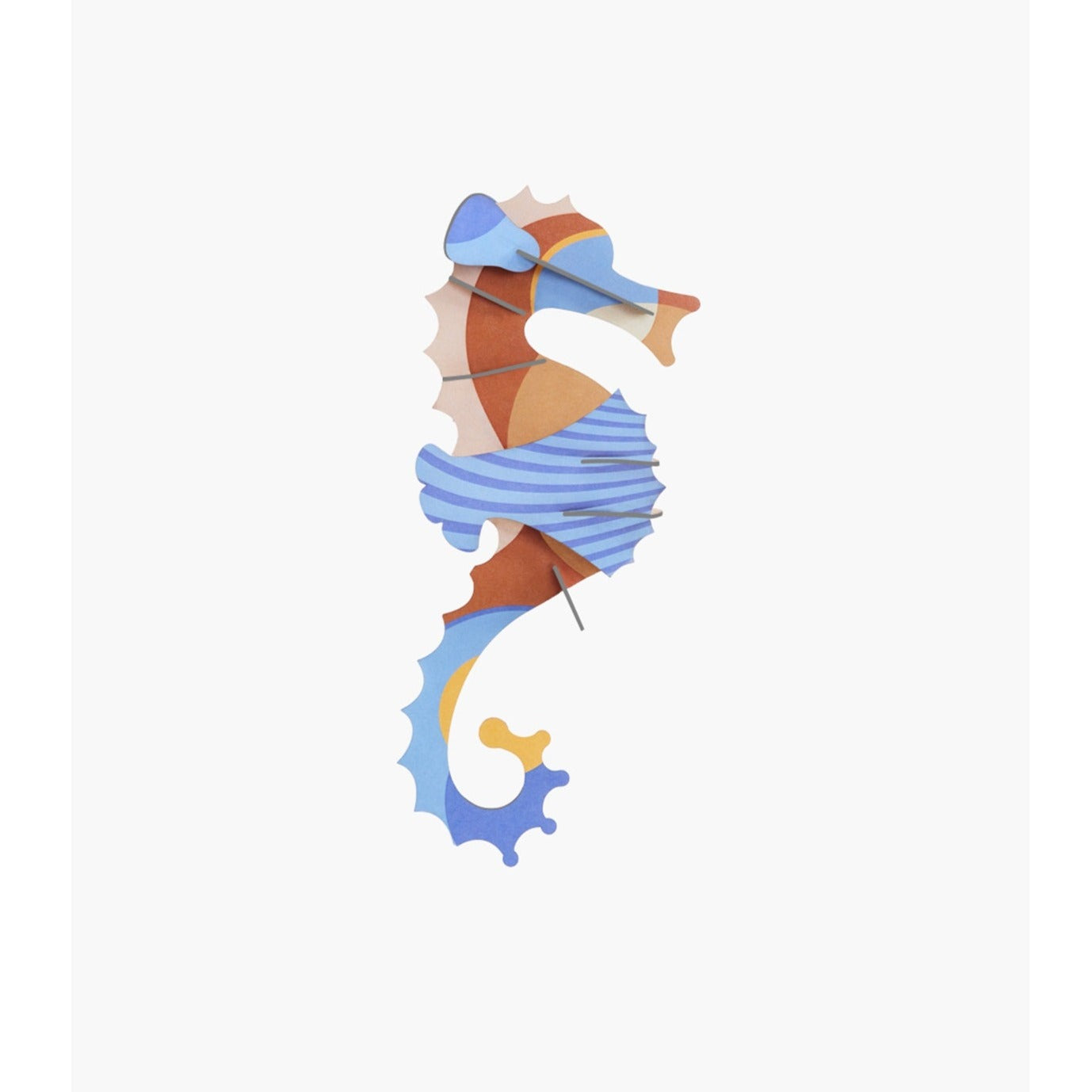 Studio Roof 3D Model Wall Decor - Blue Ringlet Seahorse