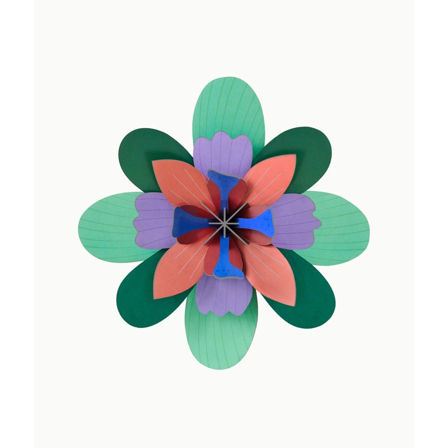 Studio Roof 3D Model Wall Decor - Flowers - Pistache Sorbet