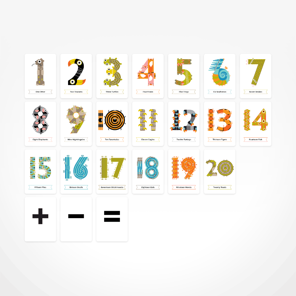 Animal Numbers Flash Cards by The Jam Tart