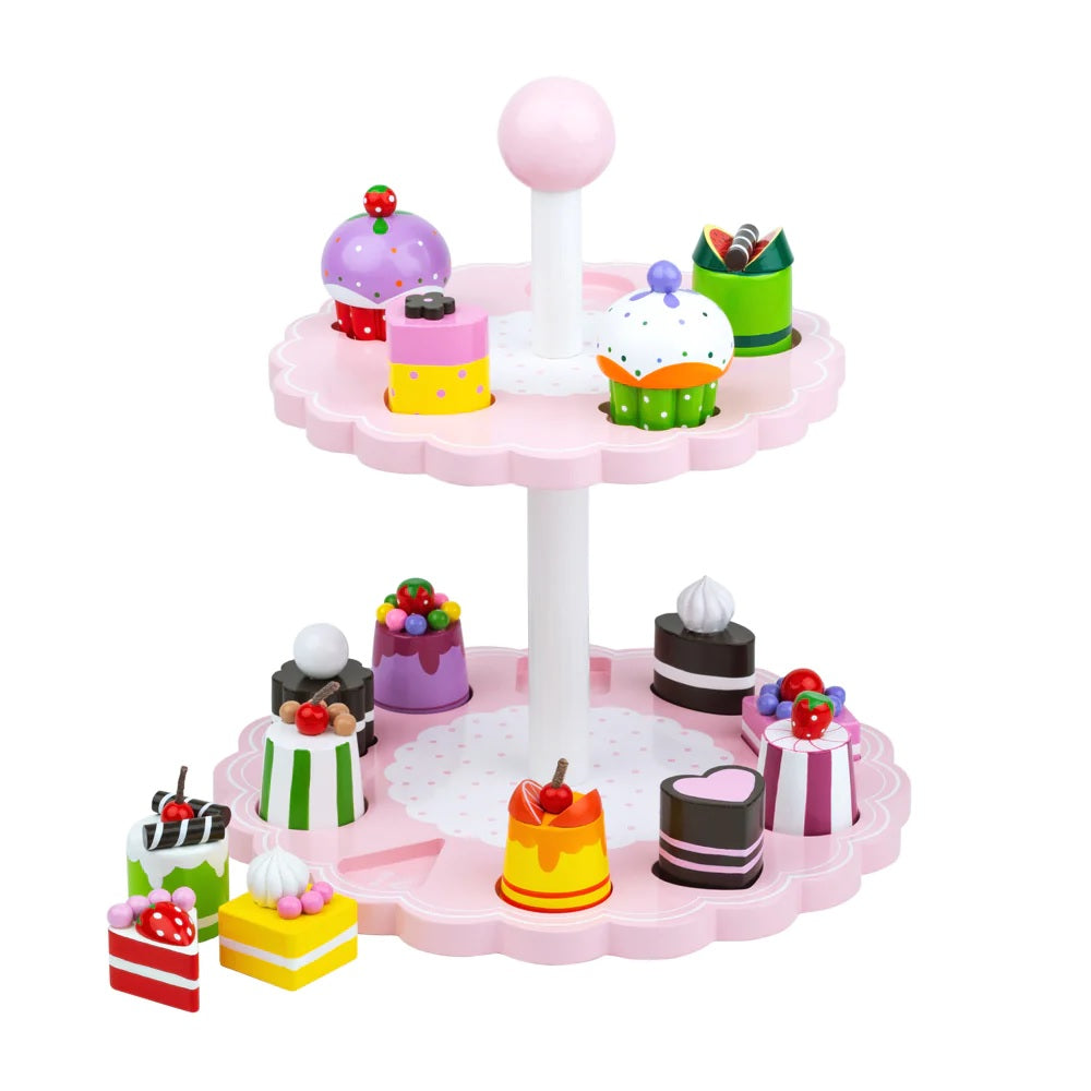 Tidlo Wooden High Tea Shape Matching Playset