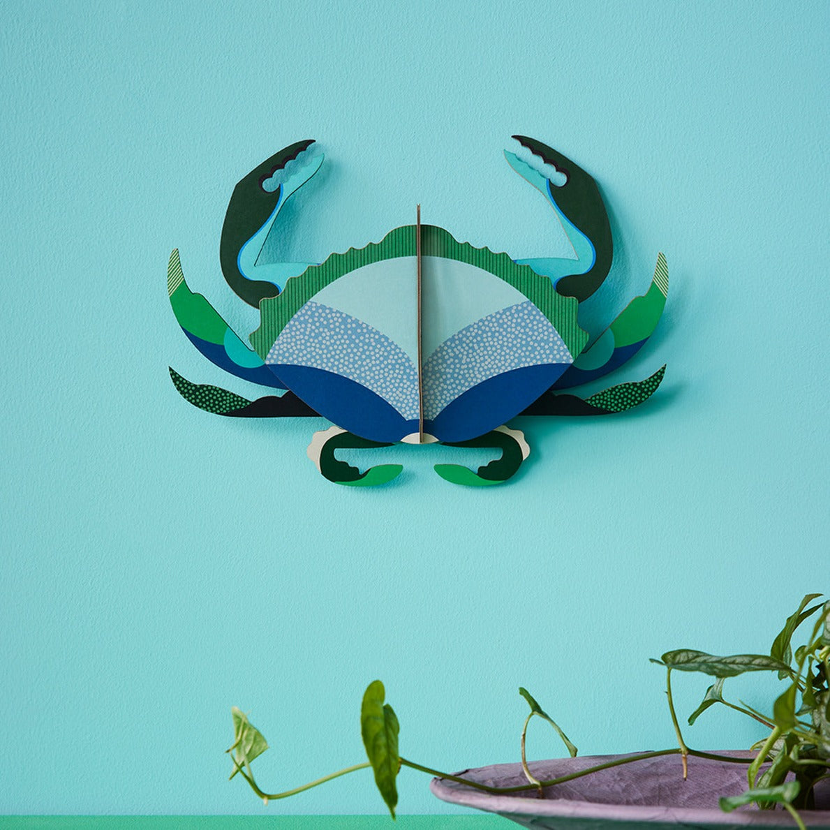 Studio Roof 3D Model Wall Decor - Aquamarine Crab