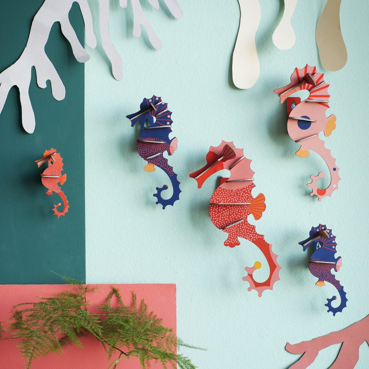 Studio Roof 3D Model Wall Decor - Set of 5 Sea Horses