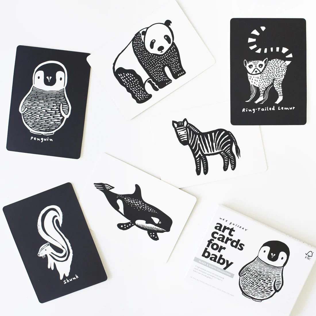Wee Gallery Art Cards for Baby - Black & White