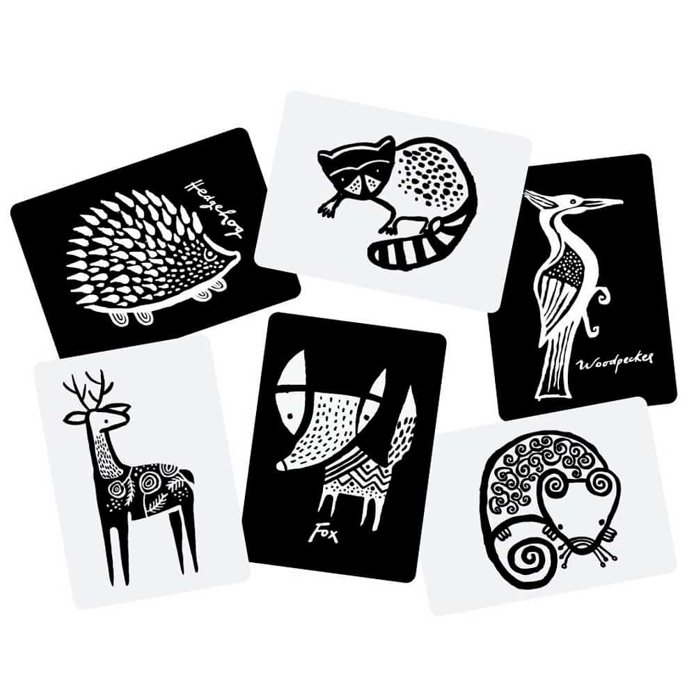 Wee Gallery Art Cards for Baby - Woodland Animals