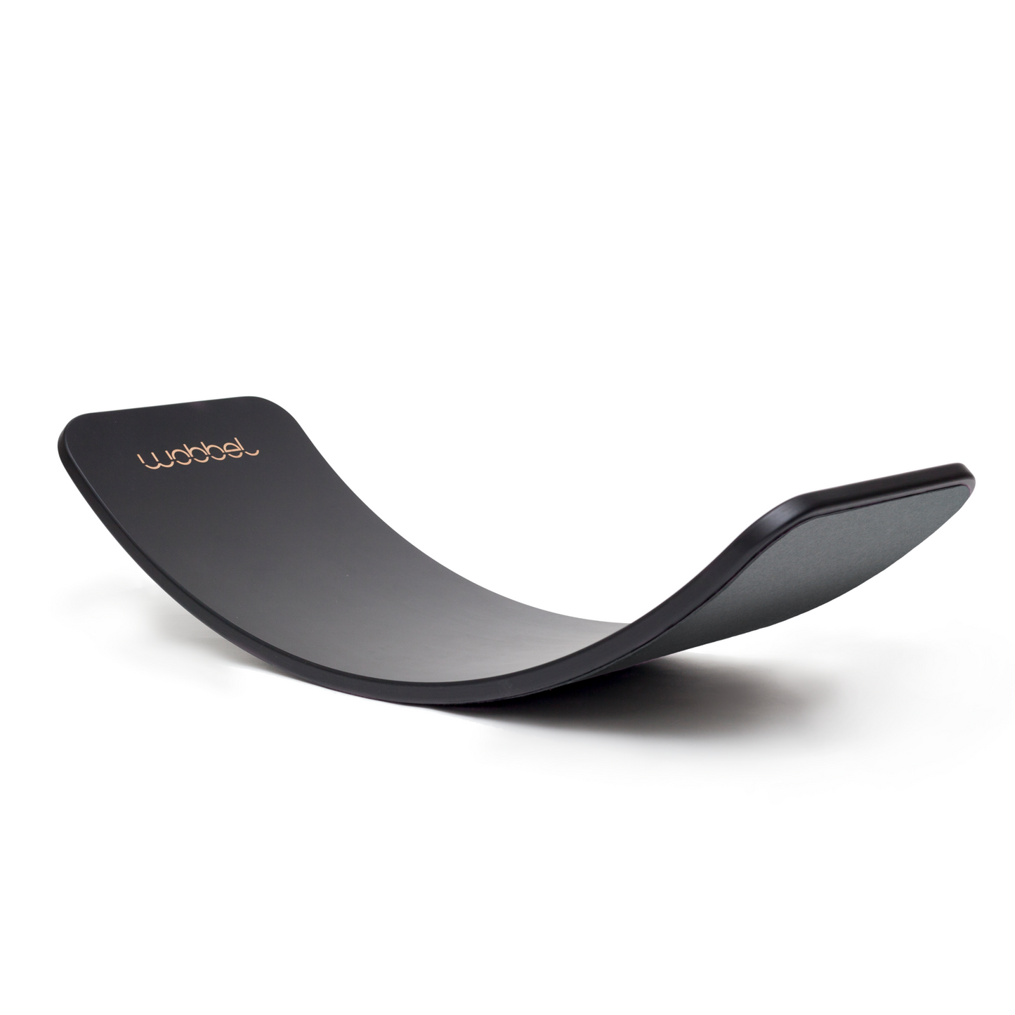 Wobbel Board - Black Edition - Wood Balance Board With Black Felt