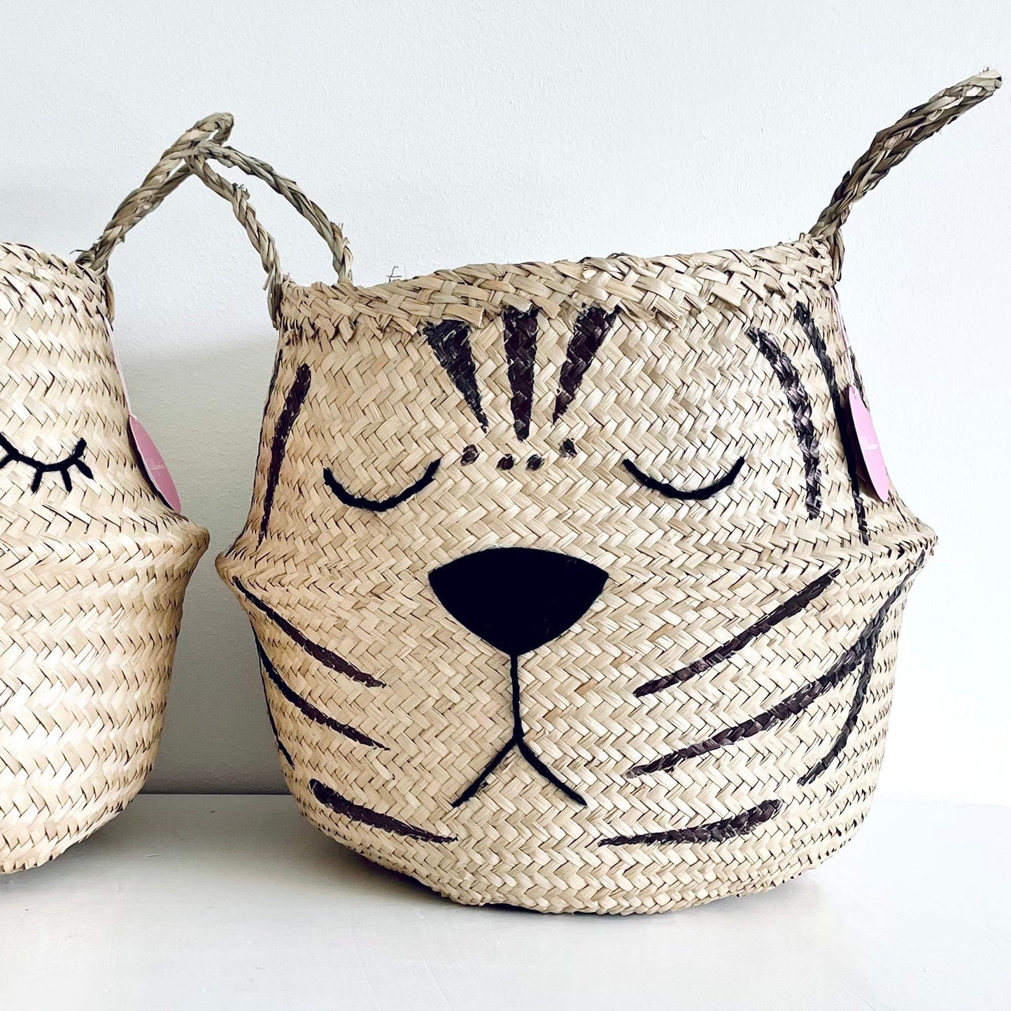 Bellybambino Natural Tiger Seagrass Basket - Large