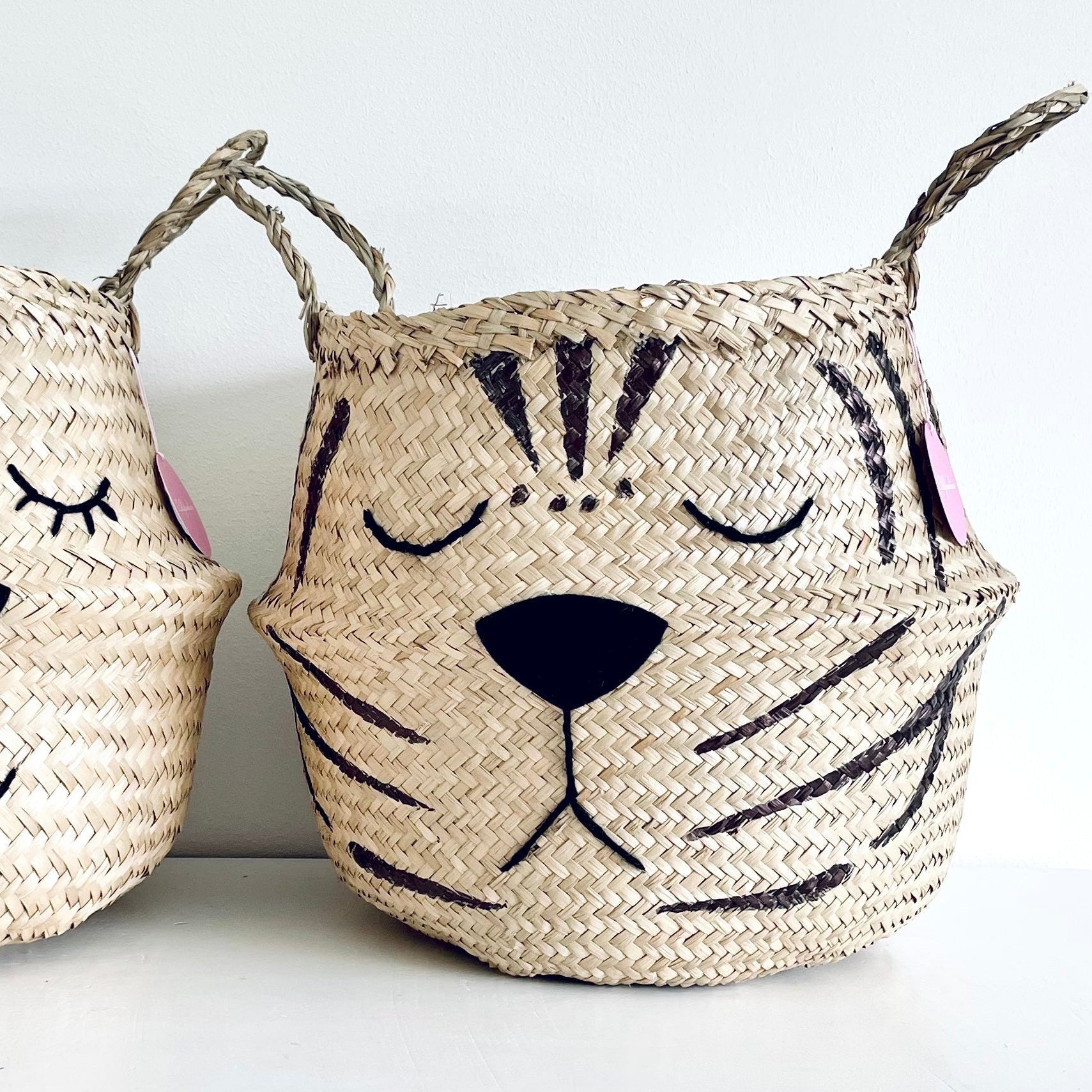 Bellybambino Natural Tiger Seagrass Basket - Medium