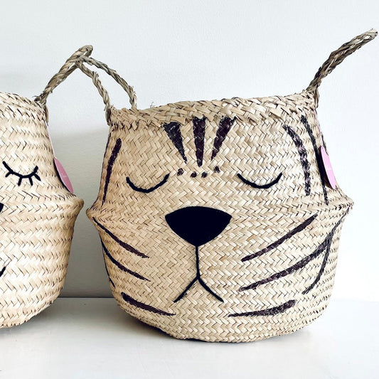 Bellybambino Natural Tiger Seagrass Basket - Medium